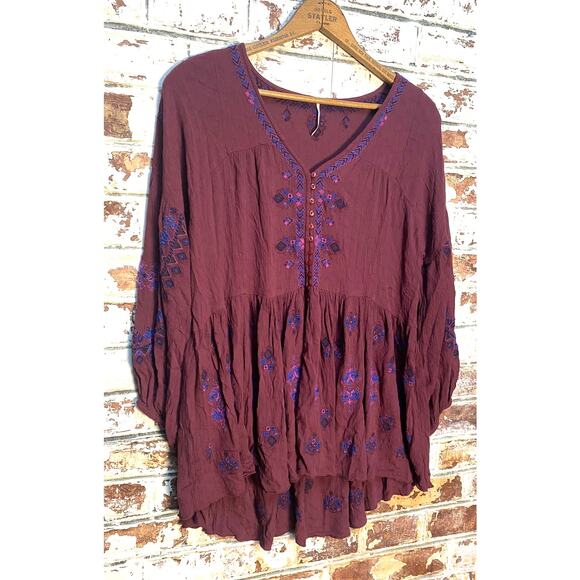 Free People Arianna Embroidered Flowing Tunic Dress - Picture 4 of 12